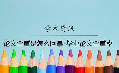 论文查重是怎么回事-毕业论文查重率高是抄袭吗
